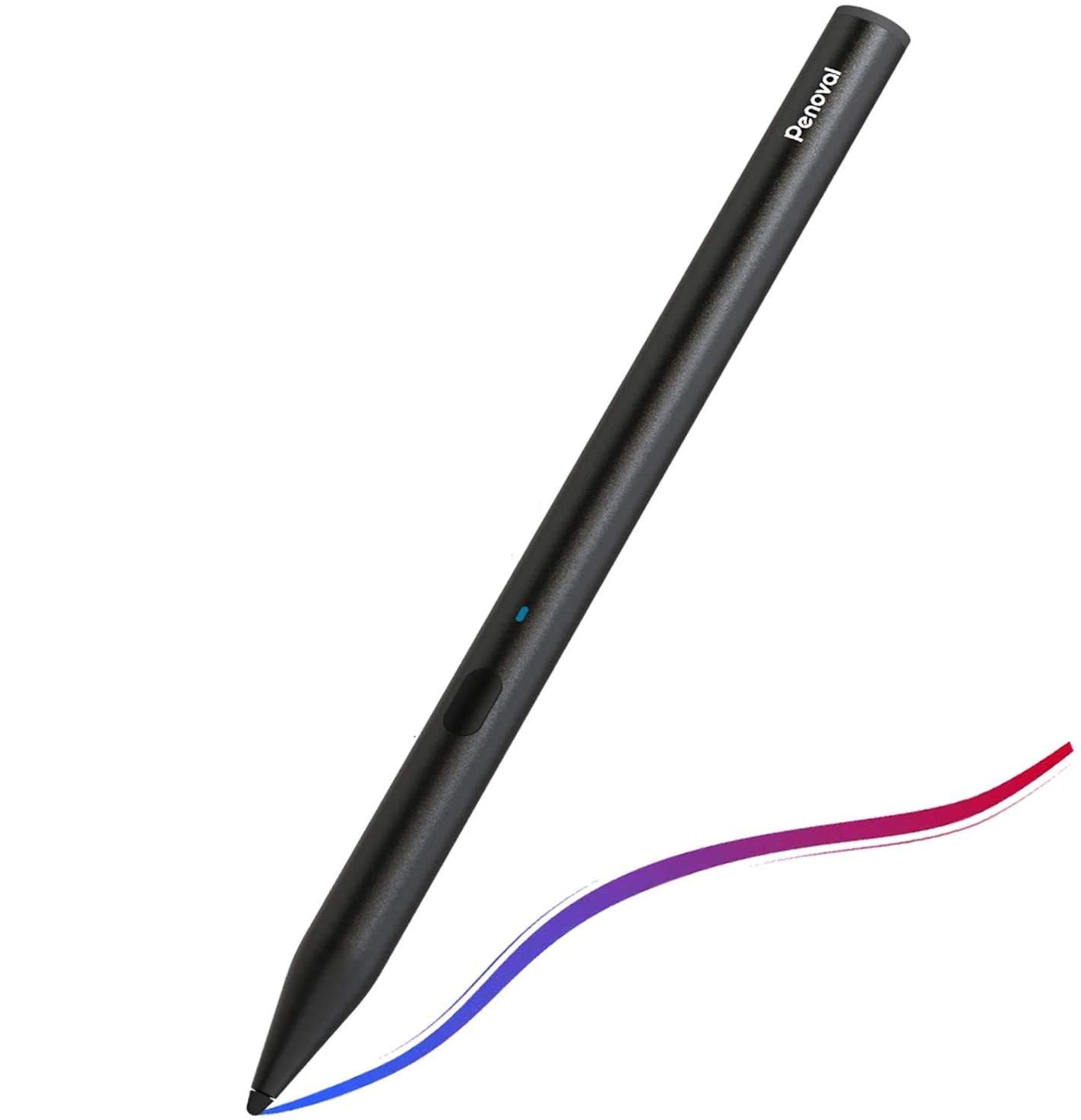 KABCON Stylus Pen for iPad Pro 11/12.9, iPad Air 3, iPad 6th Gen & Mini 5 - Palm Rejection Digital Pencil with 2mm Replaceable Tips & USB Charging - Perfect for Drawing, Note Taking & Handwriting in School, Office or Creative Work
