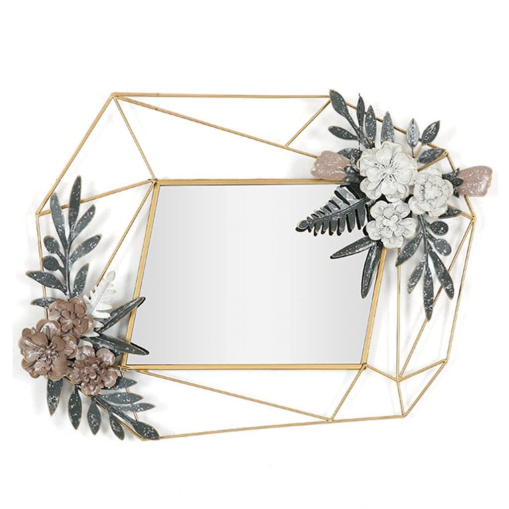 Stylish Gold Irregular Wall Mirror - 75.6x57.5cm Modern Bathroom & Dressing Mirror for Home, Hotel, Restaurant Decor - Perfect for Vanity, Entryway & Contemporary Interior Design