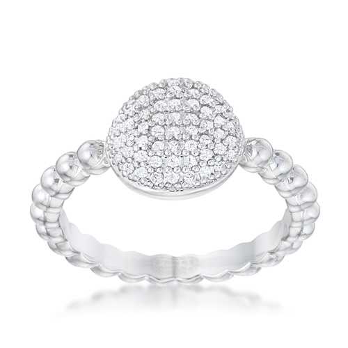 Exquisite Cubic Zirconia Rhodium Plated Ring for Women - Elegant Gift for Anniversary, Engagement & Special Occasions