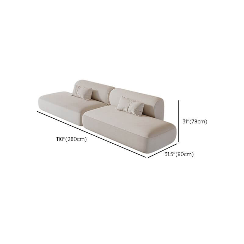 Modern White Standard Sofa for Living Room - Comfortable Couch for Relaxing, Entertaining & Home Decor