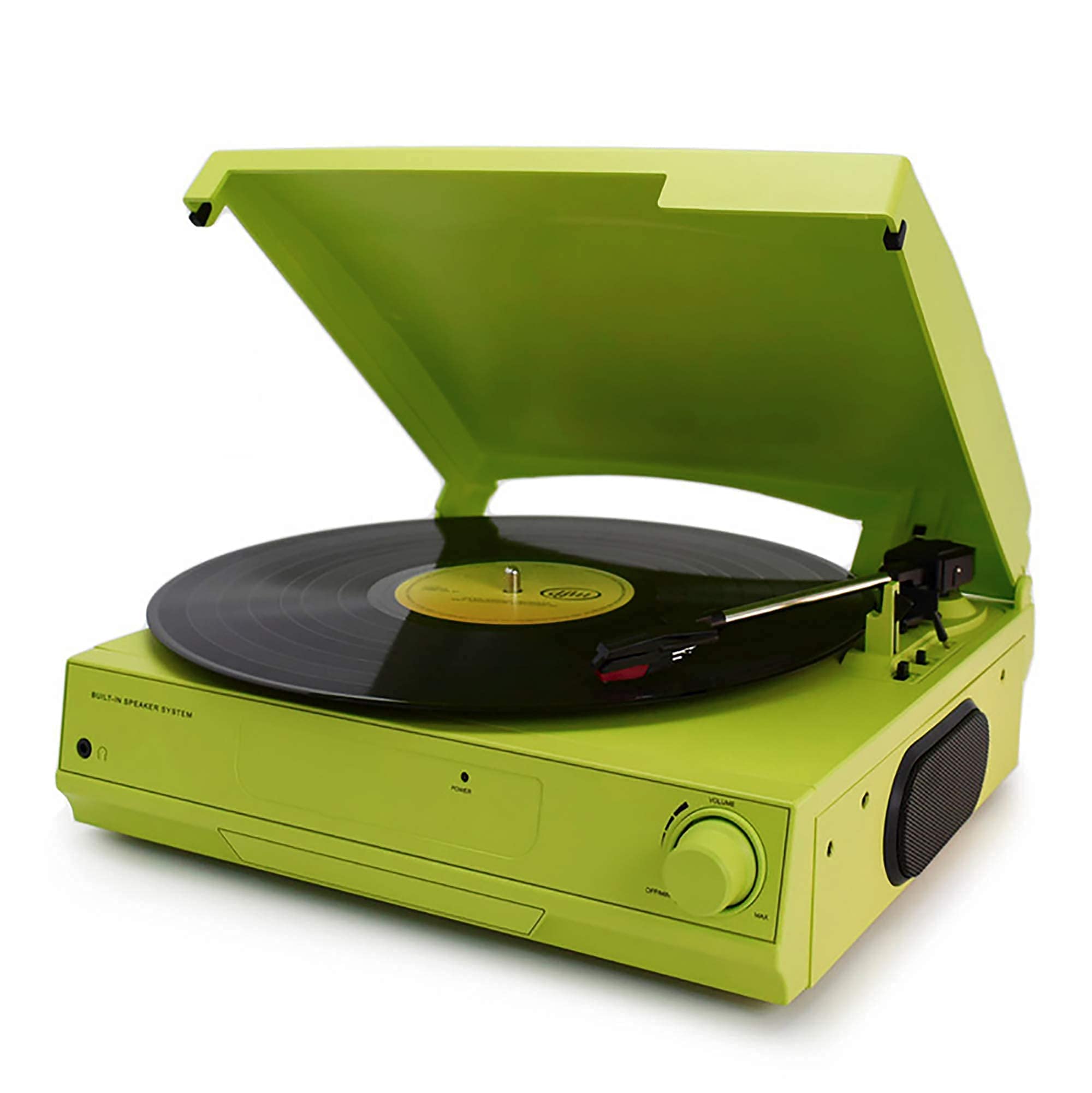 Vintage Bluetooth Record Player with Big Horn Speaker - 3-Speed Turntable (33/45/78 RPM), Gramophone Vinyl Machine, Wireless Streaming & RCA Output - Perfect for Home Decor, Retro Music Lovers & Gift Giving