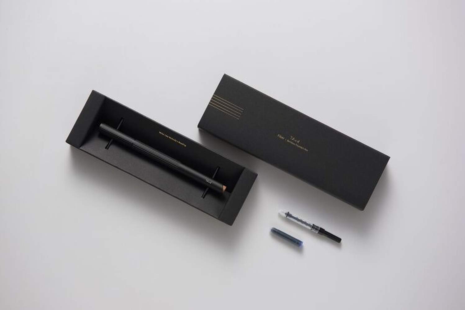 Premium TA+d FP-010101 Fountain Pen with Fine Point Nib - Elegant Bamboo Black Design for Writing, Calligraphy & Gift Giving - Perfect for Office, School & Special Occasions