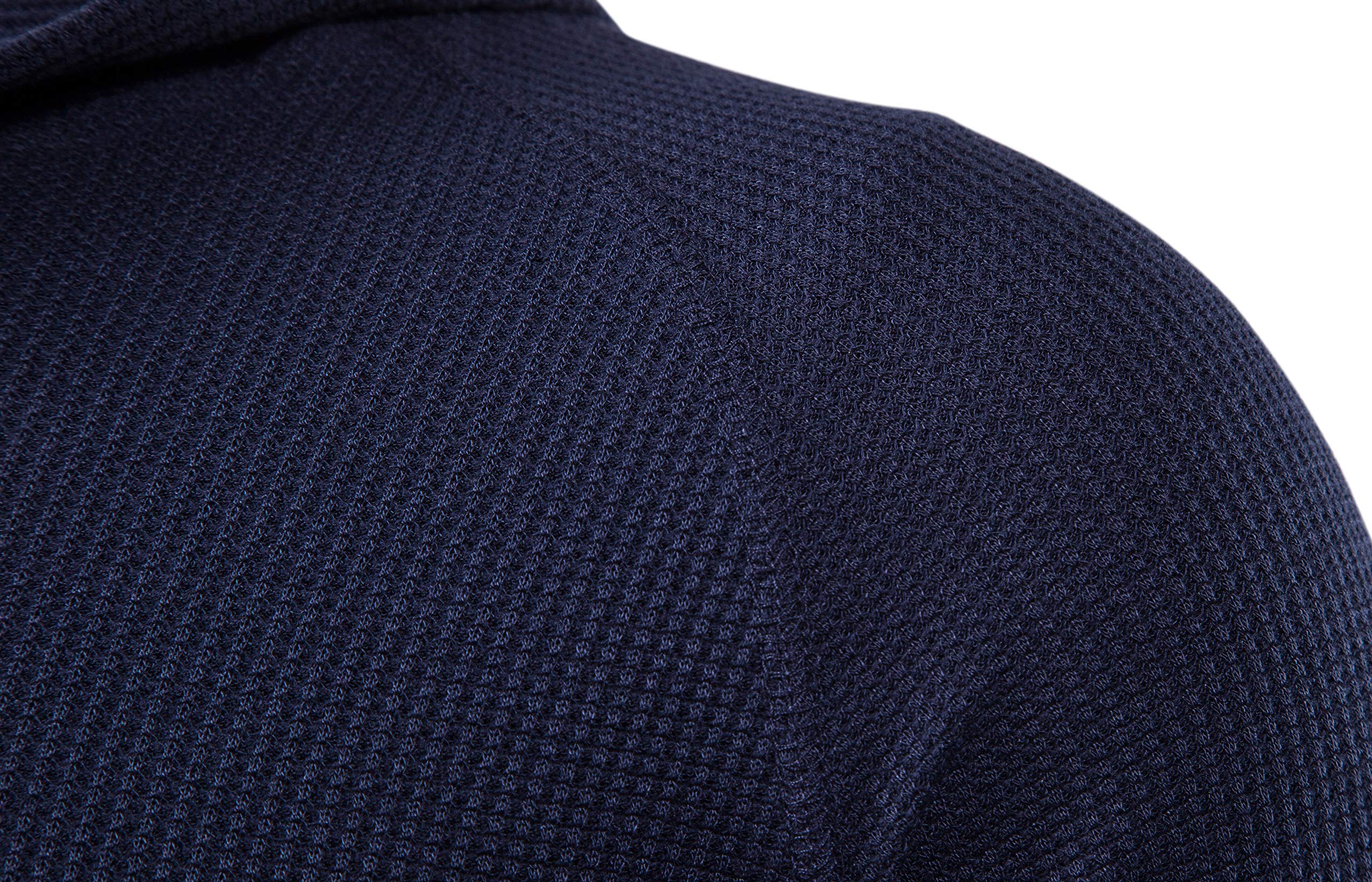 Men's Lightweight Solid Color Pullover Hoodie - Casual Long Sleeve Waffle-Knit Henley Shirt for Everyday Wear, Outdoor Activities & Lounge Comfort