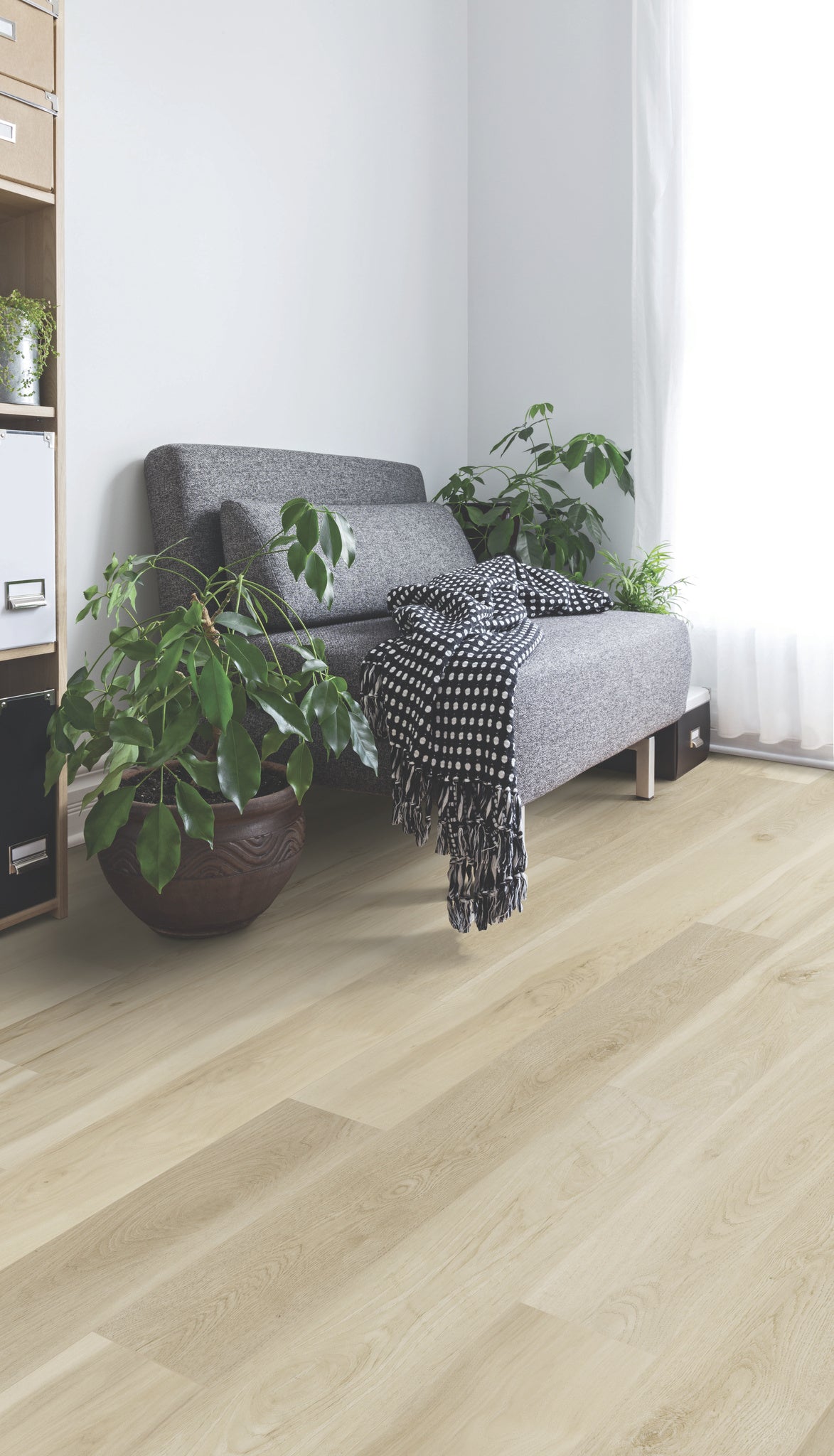 Coretec Plus HD Integrated Bevel Blended Cocoon 7x48 Luxury Vinyl Plank Flooring - Waterproof & Durable for Living Room, Bedroom & Kitchen