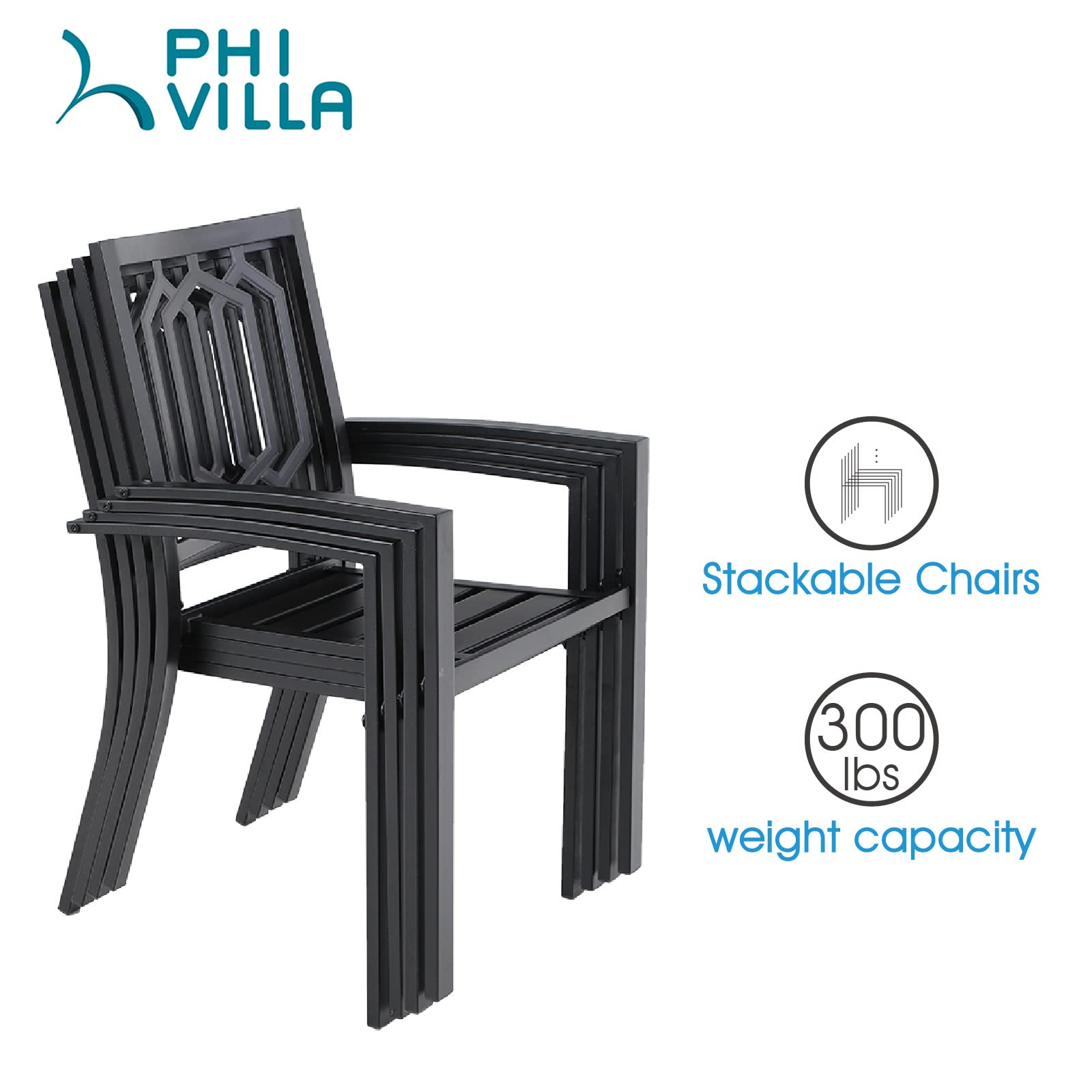 PHI VILLA 5-Piece Outdoor Dining Set - 37