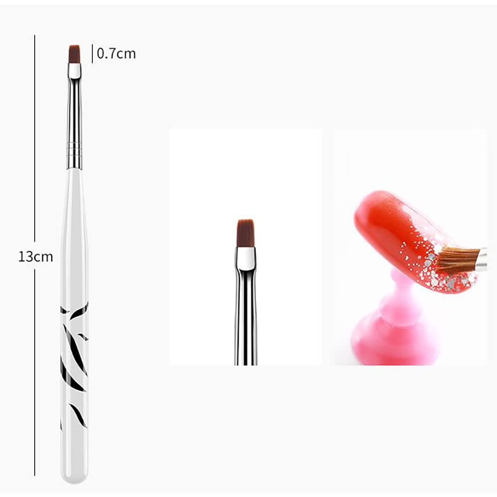 Store2508 Professional 8 Pcs UV Gel Nail Art Brush Set - Dotting, Liner, French Tip & Painting Brushes for Acrylic & Gel Polish | Perfect for Salon, DIY Manicure & Nail Art Design