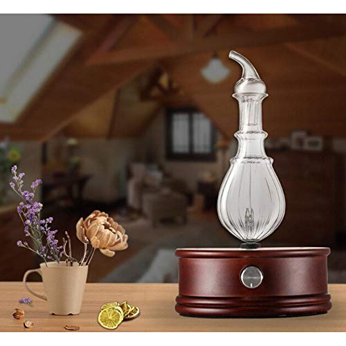 Wood & Glass Essential Oil Nebulizer Diffuser - Waterless Aromatherapy Device for Home, Bedroom, Office (JP Plug) | Perfect for Relaxation, Yoga & Stress Relief