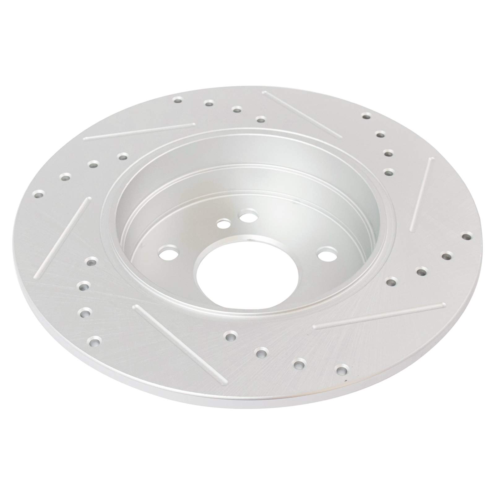 TRQ Performance Front & Rear Drilled & Slotted Brake Rotors with Posi-Quiet Ceramic Pads - High-Performance Braking for Cars, Trucks & SUVs - Ideal for Daily Driving & Performance Upgrades