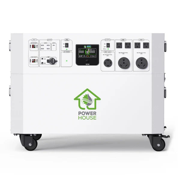Nature's Generator Powerhouse Gold System - Solar & Wind Powered Off-Grid Generator for Home, Camping & Emergency Backup - Portable Power Station with Pure Sine Wave Inverter