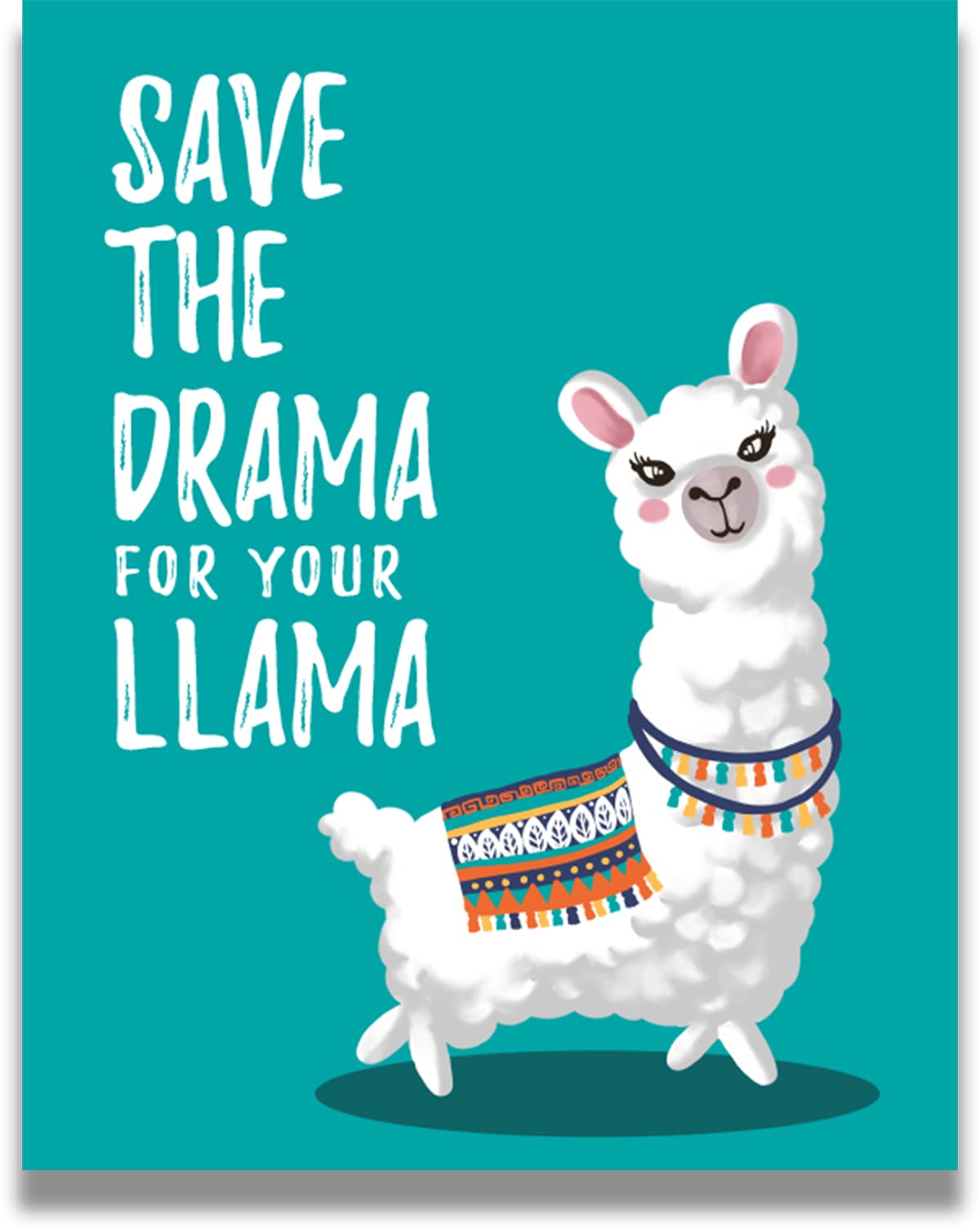 Llama Wall Art Print - Whimsical Boho Decor for Kids Bedroom, Nursery & Farmhouse - 11x14 Unframed - Perfect Gift for Girls & Llama Lovers - Ideal for Home Decor, Birthday Presents & Wall Accents