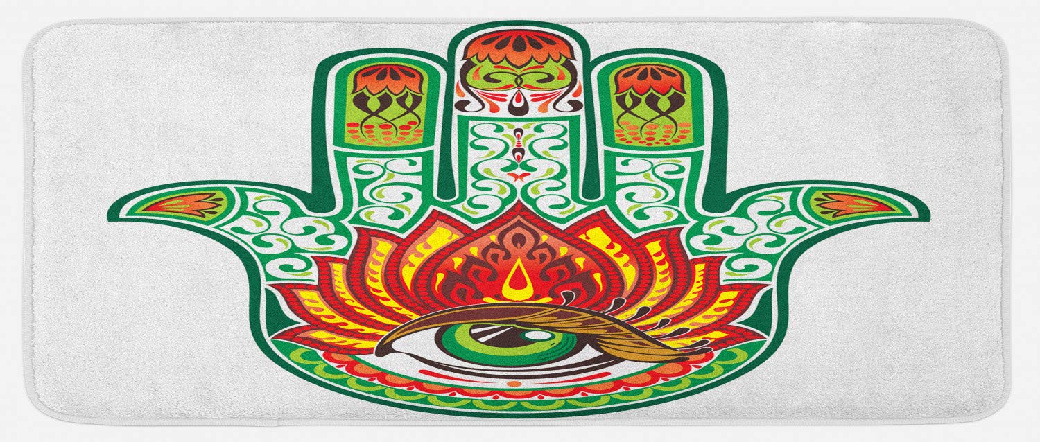 Ambesonne Non-Slip Hamsa Kitchen Mat - 47