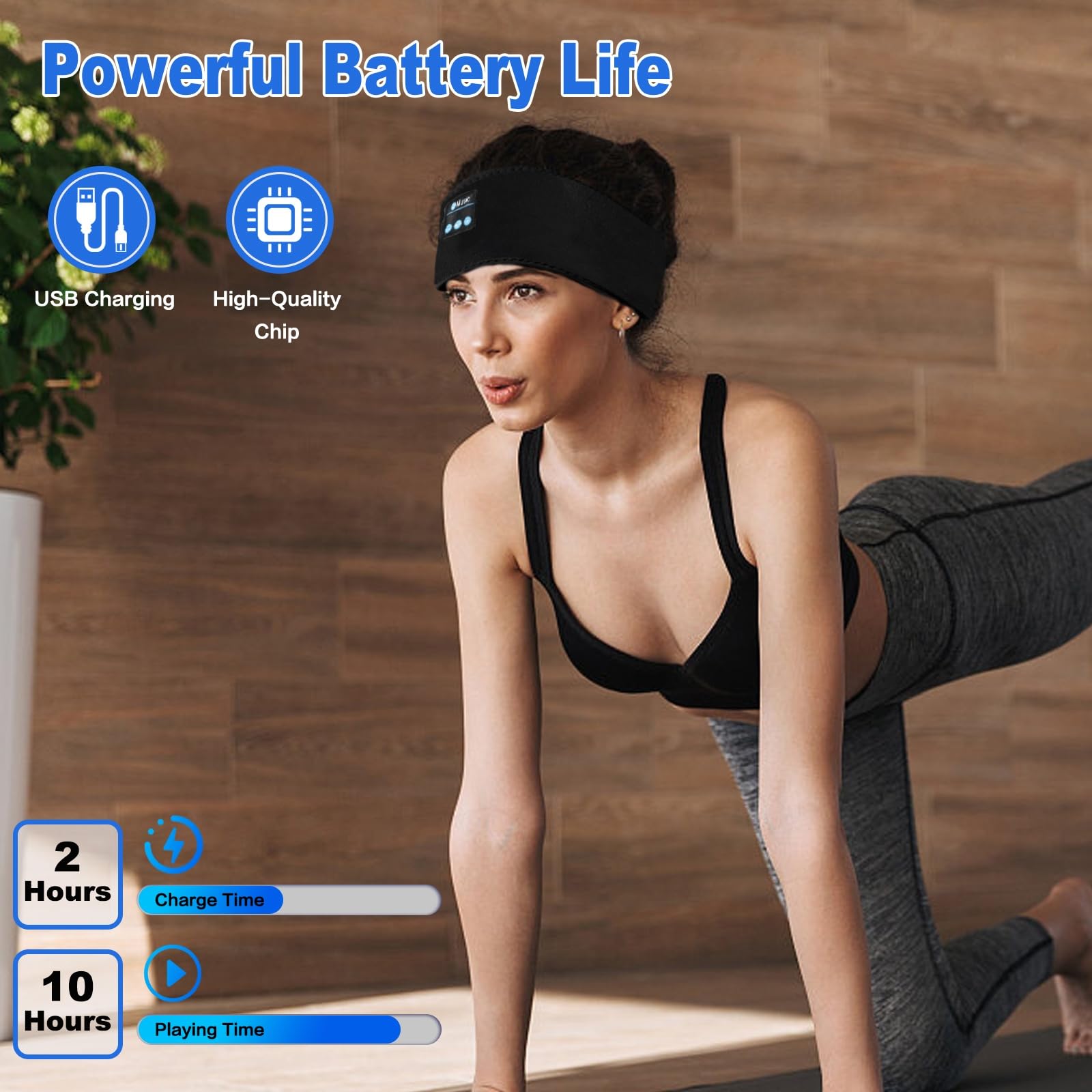 Bluetooth Sleep Headphones Wireless Sports Headband - Ultra-Thin HD Stereo Speakers with Bluetooth 5.2 for Sleeping, Workout, Jogging, Yoga, Meditation | Perfect for Night Use, Travel & Relaxation
