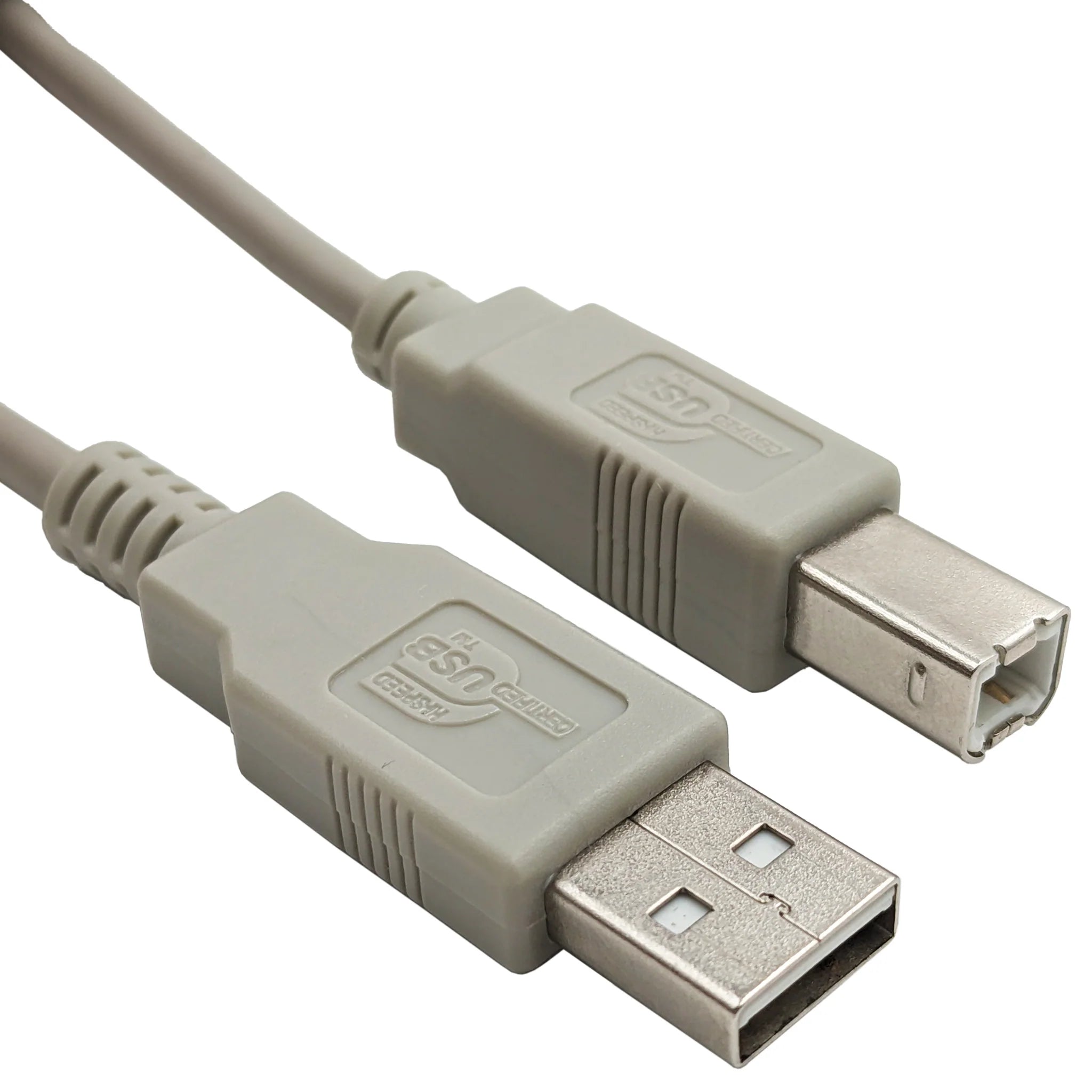3ft Beige USB 2.0 Type A to Type B Printer Cable - High Speed Data Sync for Printers, Scanners & Audio Interfaces | Office & Studio Essential