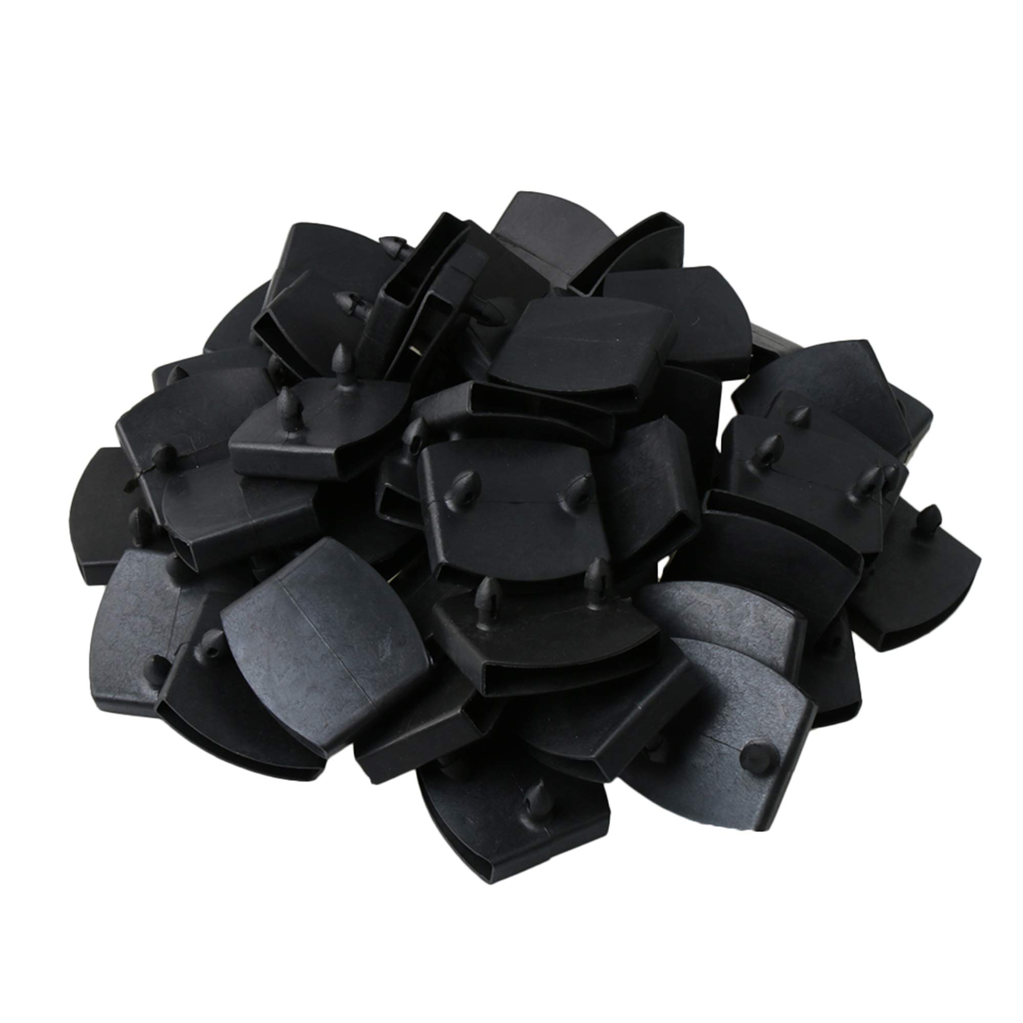 50mm Black Plastic Bed Slat Holders - Replacement Caps for Metal Bed Frames (Pack of 50) - Perfect for Bed Frame Repair and Mattress Support