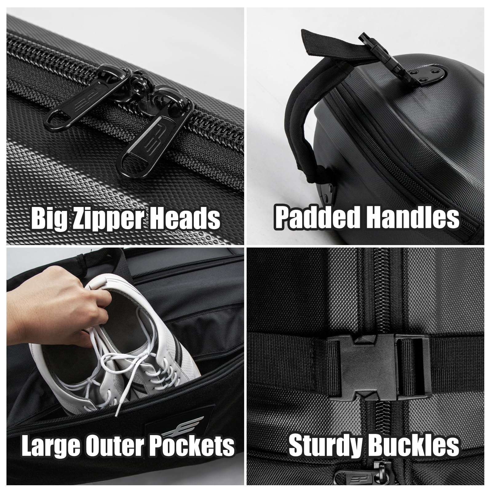 Premium Golf Travel Bag for Airlines - Lightweight Hard Case Top with Reinforced Wheels, Easy Maneuverability & Durable Zipper Protection | Perfect for Air Travel & Club Storage
