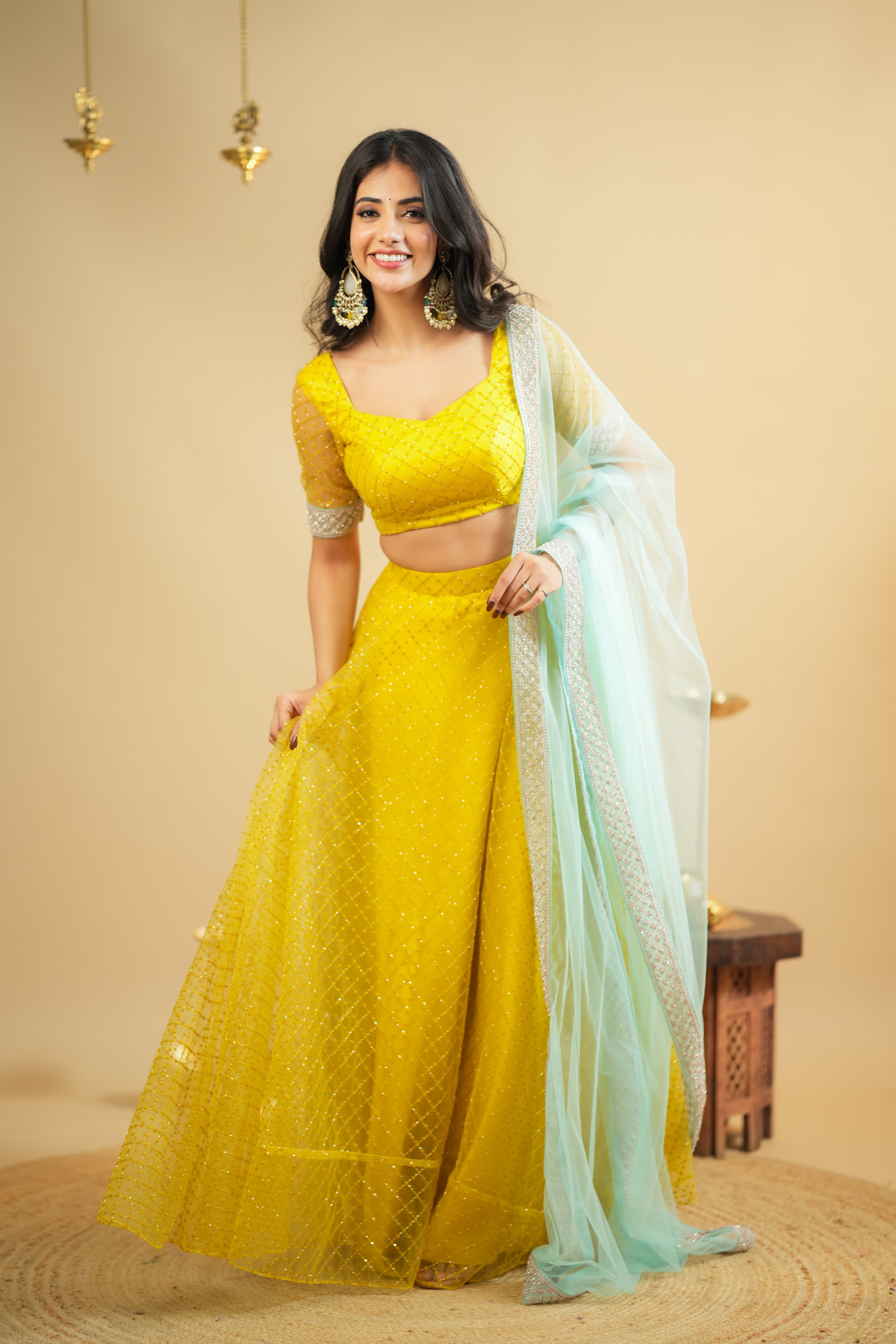 DD760 Saanya Premium Designer Net Lehenga Choli - Elegant Indian Bridal Wear for Weddings & Festive Occasions
