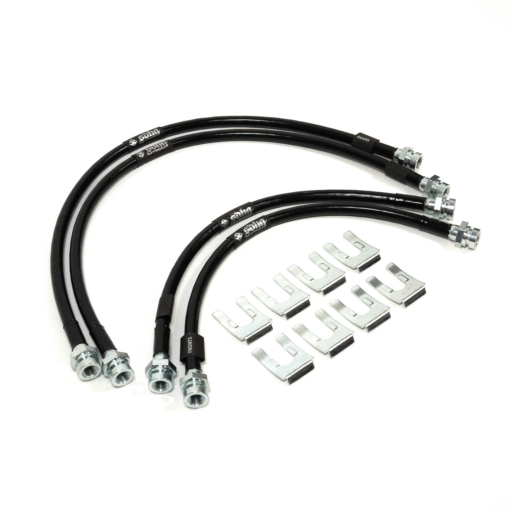 2005-2023 Toyota Tacoma SDHQ Off-Road Brake Line Kit - Stainless Steel Braided Lines for Enhanced Performance (Ideal for Off-Roading, Rock Crawling & Heavy-Duty Towing)