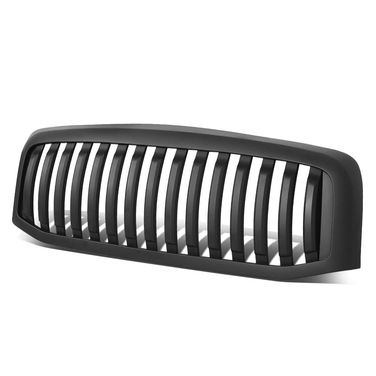 Auto Dynasty Matte Black Vertical Front Hood Bumper Grille for Dodge Ram 1500/2500/3500 (2006-2009) | Heavy-Duty Truck Accessory for Off-Road & Customization