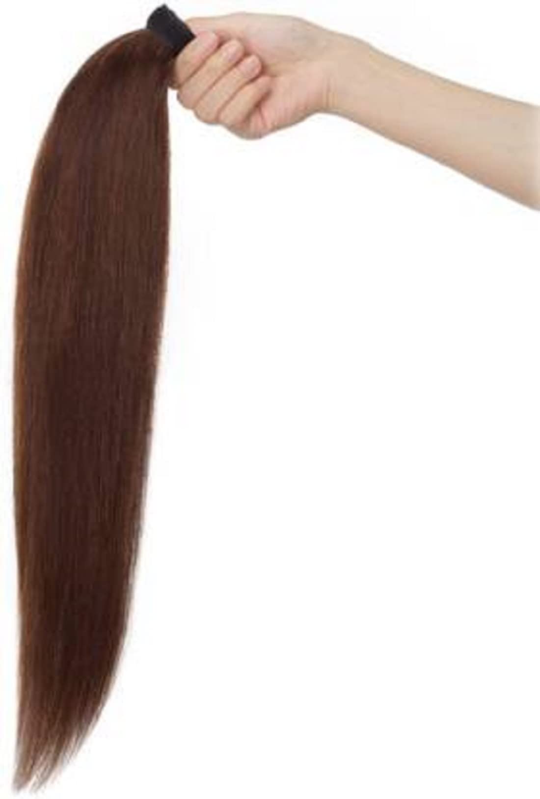 Stylish Brown Straight Synthetic Ponytail Hair Extension for Women - Perfect for Parties, Weddings & Everyday Glam