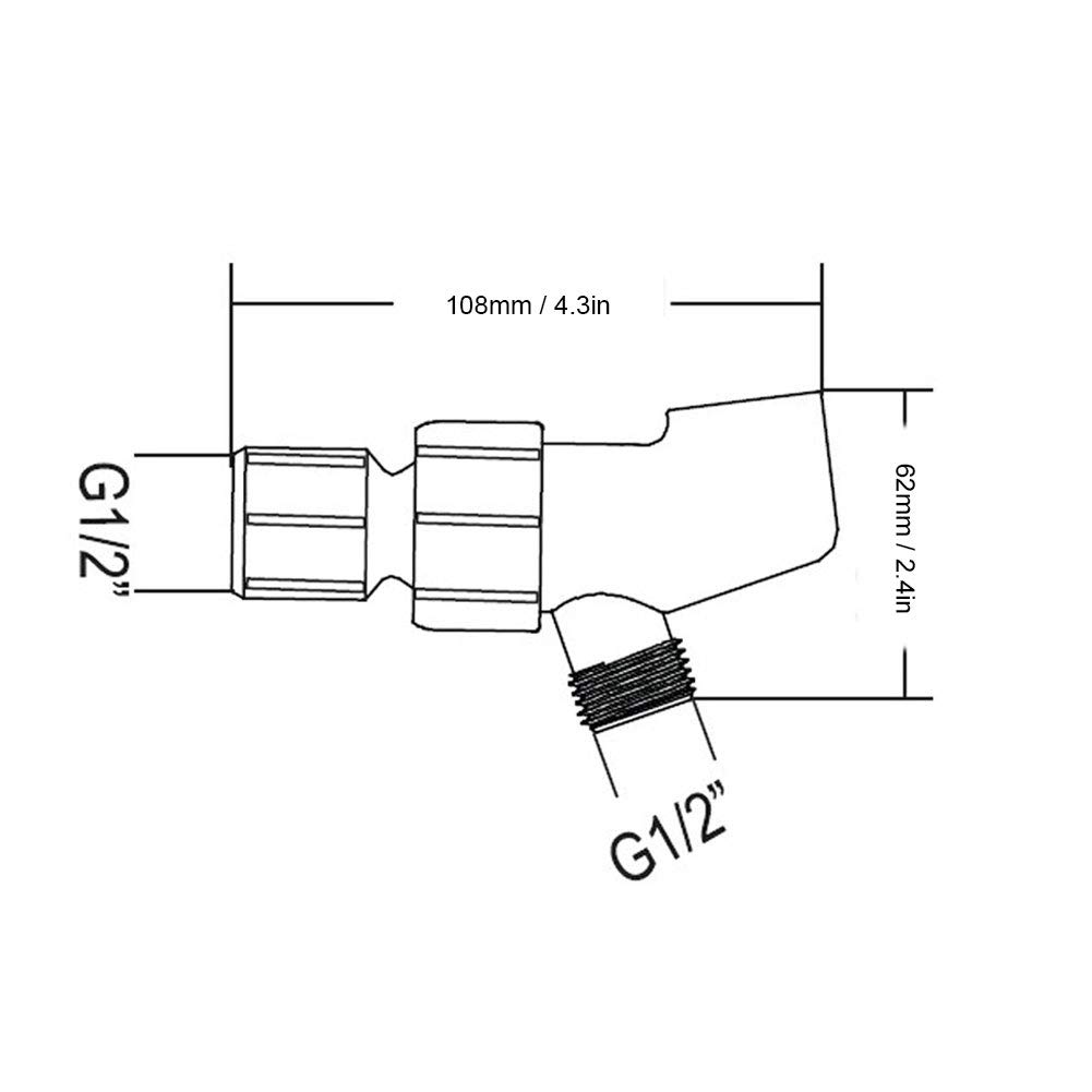 Universal G1/2 Threaded Shower Head Bracket - Adjustable Handheld Shower Holder Adapter in Milk White for Bathroom & Toilet - Perfect for Family Bathrooms, Spa-Like Showers & Water-Saving Installations