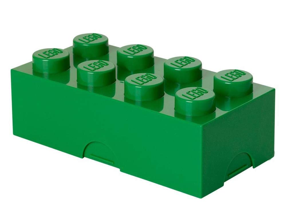 ROOM COPENHAGEN INC Lego-Themed Insulated Lunch Box for Kids & Adults - Durable Dark Green Food Container for School, Office & Picnics