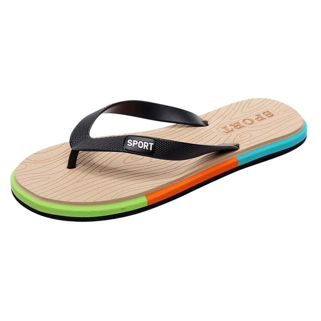**Men's Comfortable Flip Flops - Summer Sandals with Soft Flat Bottom, Lightweight & Breathable for Beach, Pool, and Casual Wear**