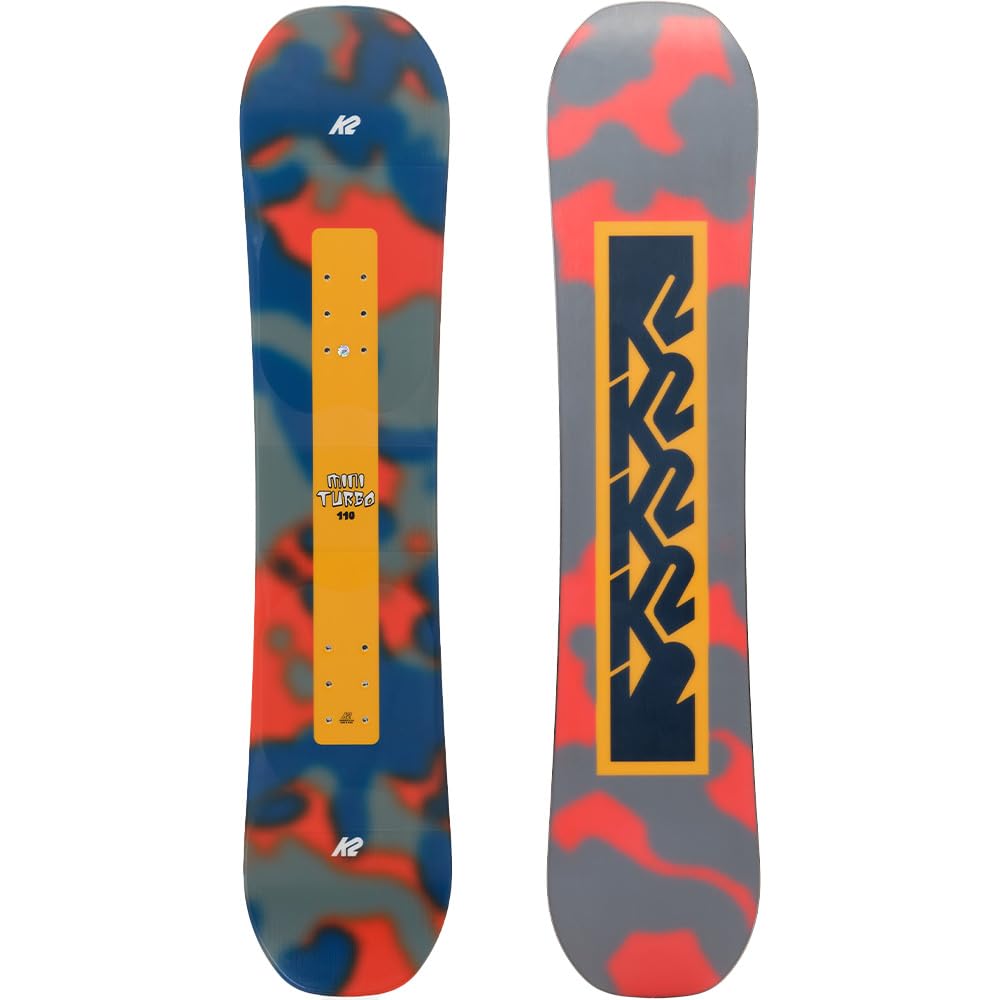 K2 Mini Turbo Youth Snowboard - Lightweight & Durable for Kids | Perfect for Beginners & Park Riding | Mountain & Freestyle Snowboarding