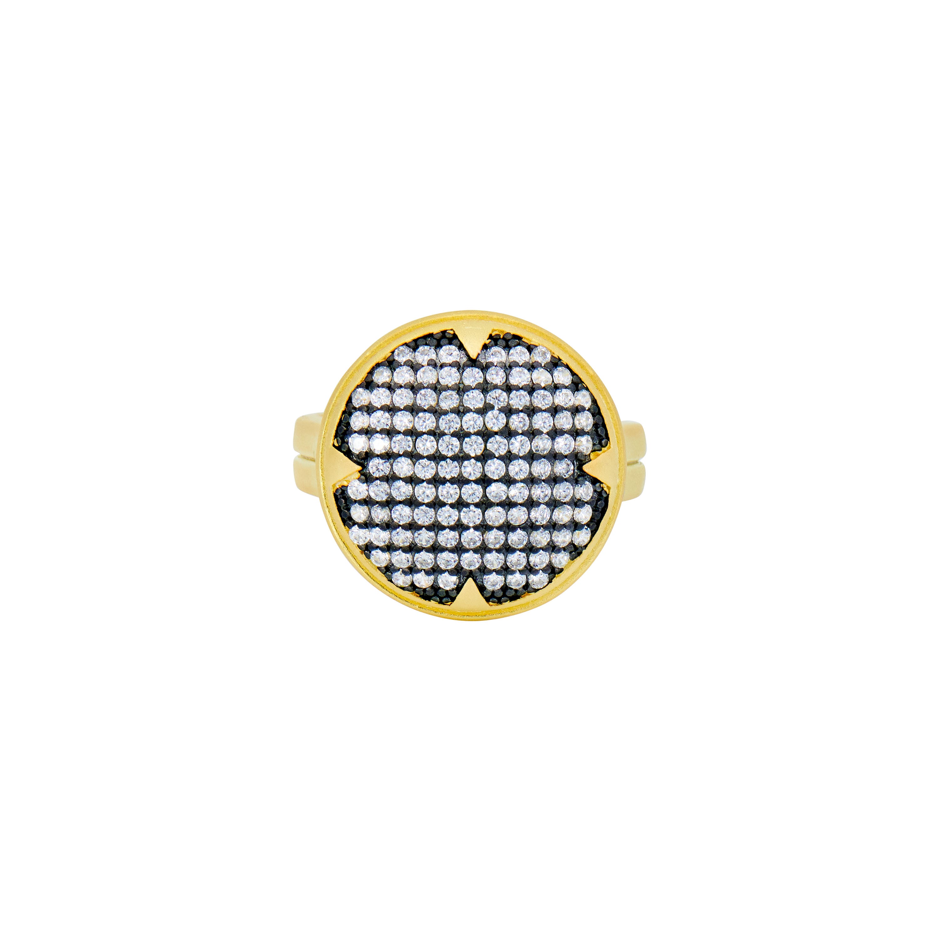 Signature Times Square Pavé Cocktail Ring - Elegant Cubic Zirconia Statement Jewelry for Women | Perfect for Evening Parties, Weddings & Special Occasions