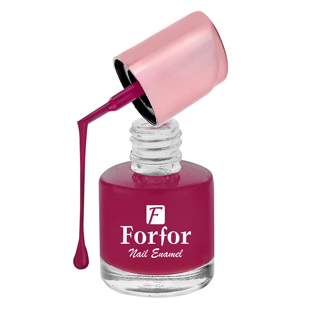 FORFOR® Long Lasting Glossy Nail Polish - Quick Dry, Non-Toxic, Gel Effect Nail Art Polish (Hot Pink) | Perfect for Parties, Weddings & Everyday Wear