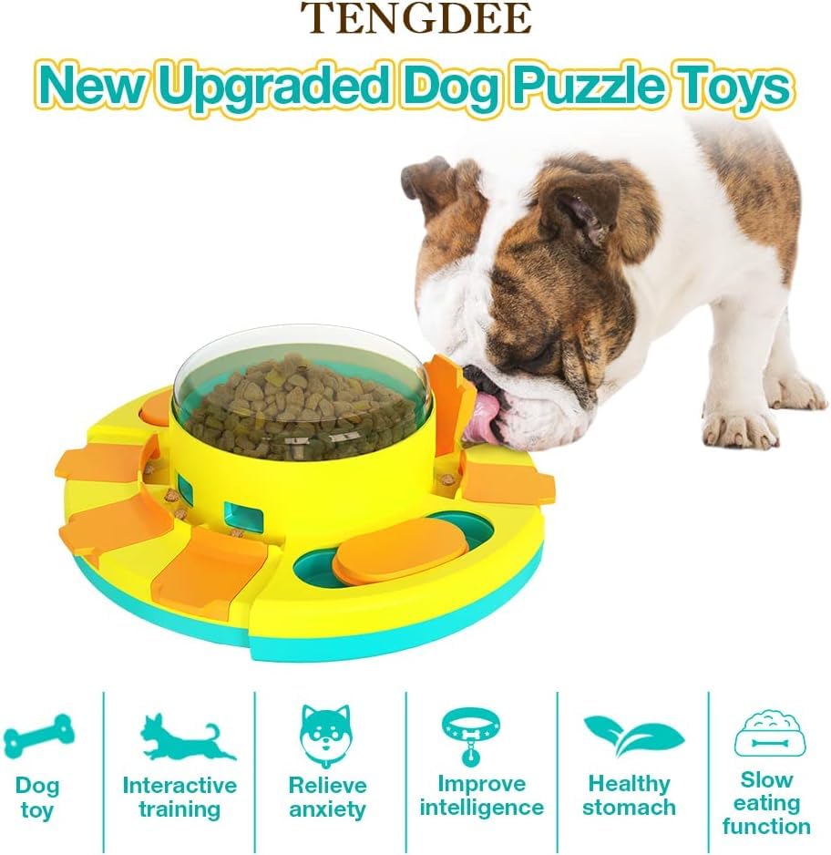 Interactive Dog Puzzle Toys for Mental Stimulation - Treat Dispensing Chew Toys for Small & Large Dogs - Fun Indoor & Outdoor Enrichment Activities