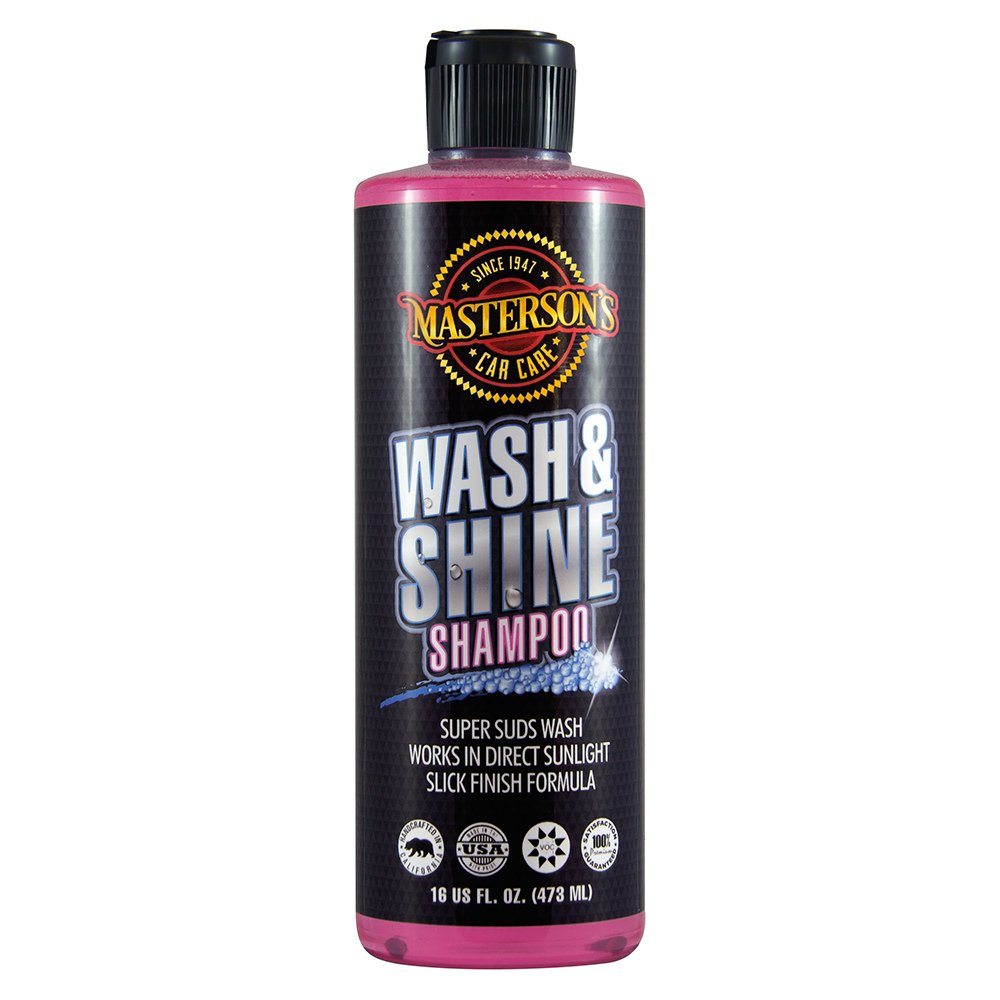 MASTERSON'S CAR CARE MCC_102_16 Premium Car Wash & Shine Shampoo - 16 oz Foam Cannon & Power Washer Compatible Auto Detergent - Safe for Bucket Washing & Foam Guns - Perfect for Car Detailing, RV & Motorcycle Cleaning