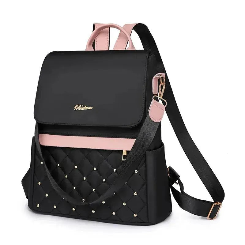 Vintage Soft Leather Women's Shoulder Backpack - Stylish & Durable Handbag for Work, Travel & Daily Use