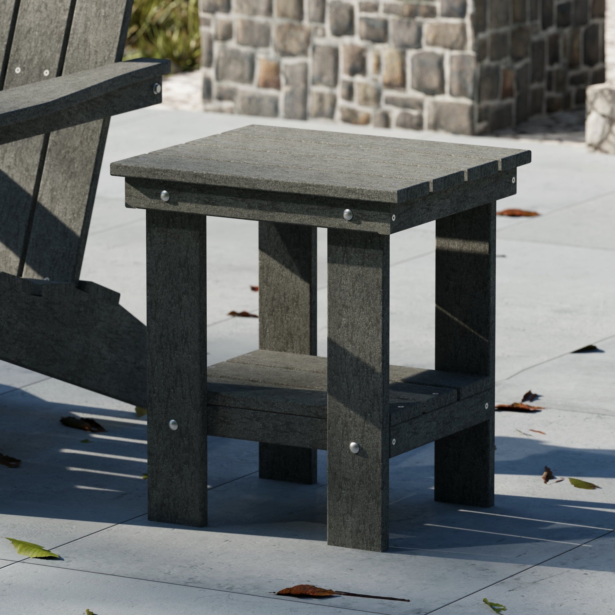 Freedom Modern Adirondack Chair & Side Table Set - Durable Outdoor Patio Furniture for Garden, Poolside, Deck, and Backyard Relaxation