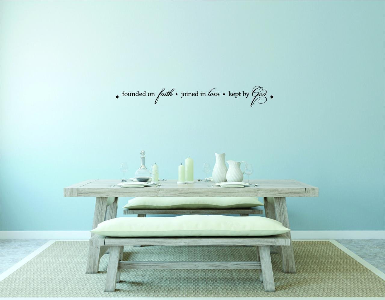 Faith-Based Inspirational Wall Decals - Bible Verse Home Decor Stickers for Bedroom, Living Room & Nursery (8x32 inches) - Perfect for Christian Gift, Housewarming & Spiritual Room Decor
