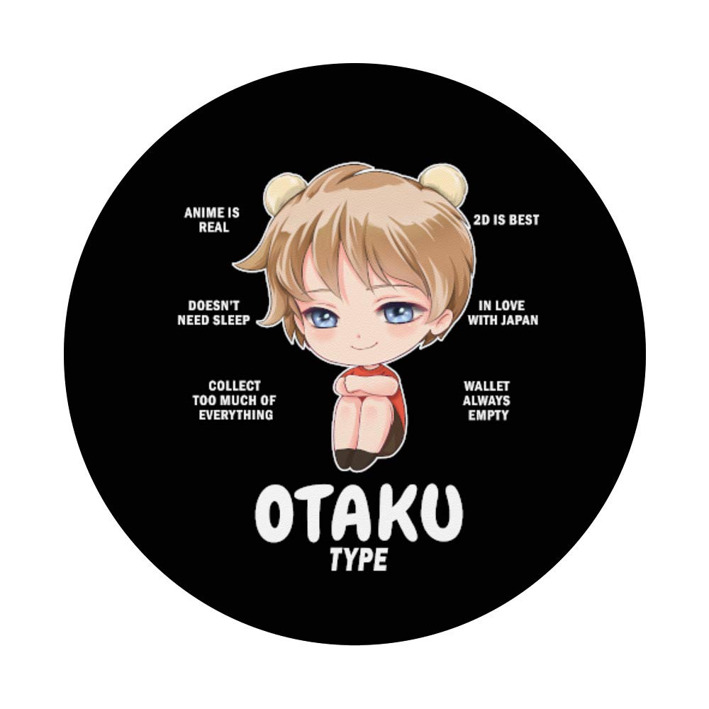 Funny Anime Manga PopSockets PopGrip - Swappable Phone Grip for iPhone & Android - Kawaii Otaku Gift for Manga Lovers - Perfect for Daily Use & Anime Conventions