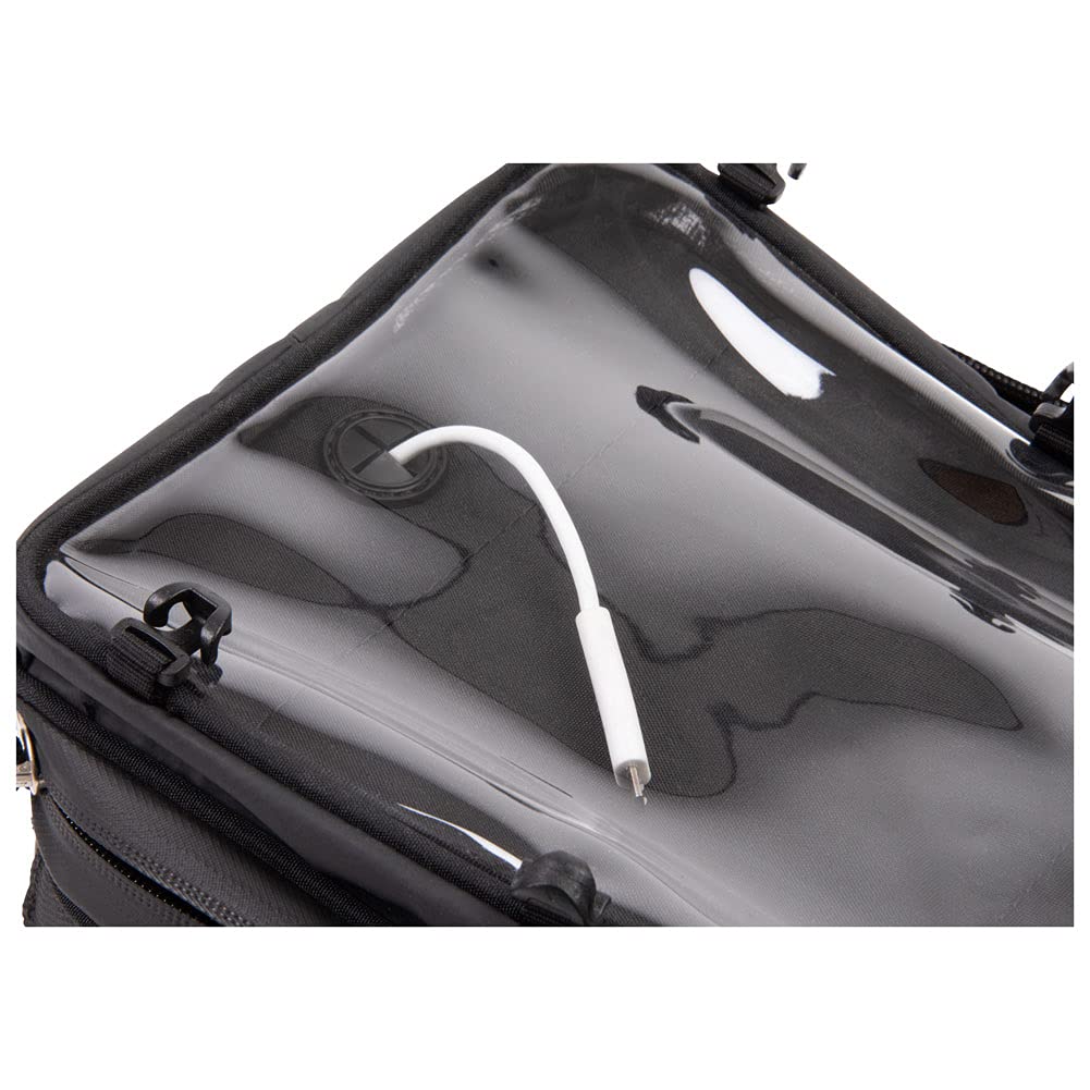 TRIUMPH Tiger 1200 Explorer XRX 2016-2021 Motorcycle Tank Bag - Tusk Olympus Large Waterproof Storage Bag in Black/Grey - Perfect for Adventure Riding, Commuting & Long-Distance Travel