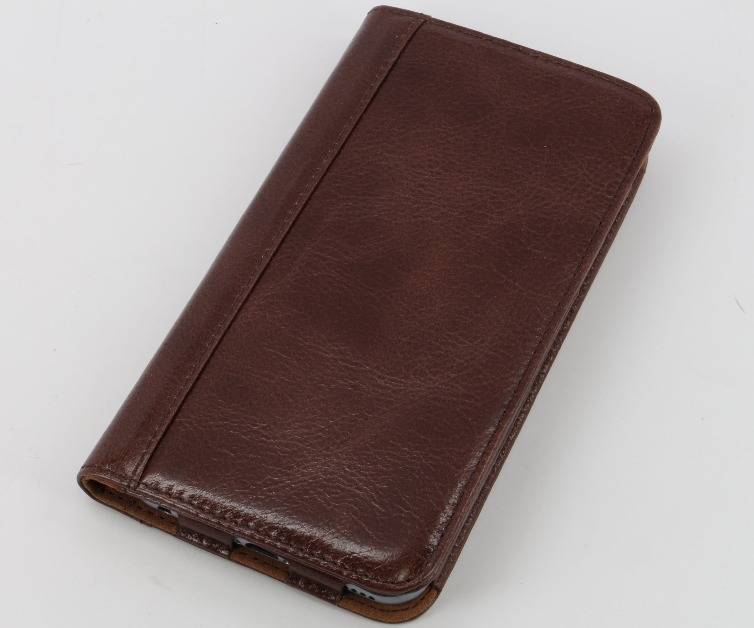 Premium Genuine Leather Phone Case Wallet Cover with Card Slots - Brown - Perfect for Everyday Use, Travel & Business