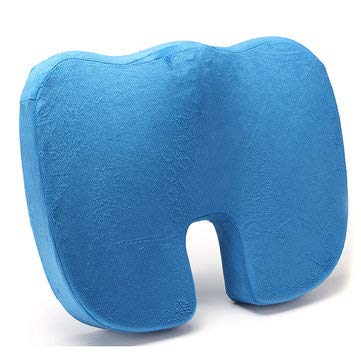 Orthopedic Seat Cushion with Gel Memory Foam - Pressure Relief for Office Chair, Car Travel & Home Use - Ergonomic Support for Back Pain & Sciatica - Non-Slip Bottom for Stability