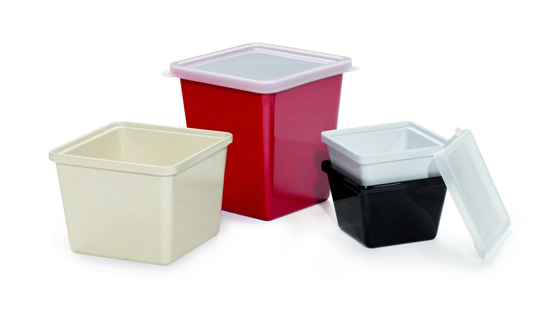 GET ML-148-BK 28oz Black Square Food Storage Container with Airtight Lid - Perfect for Meal Prep, Leftovers & Pantry Organization