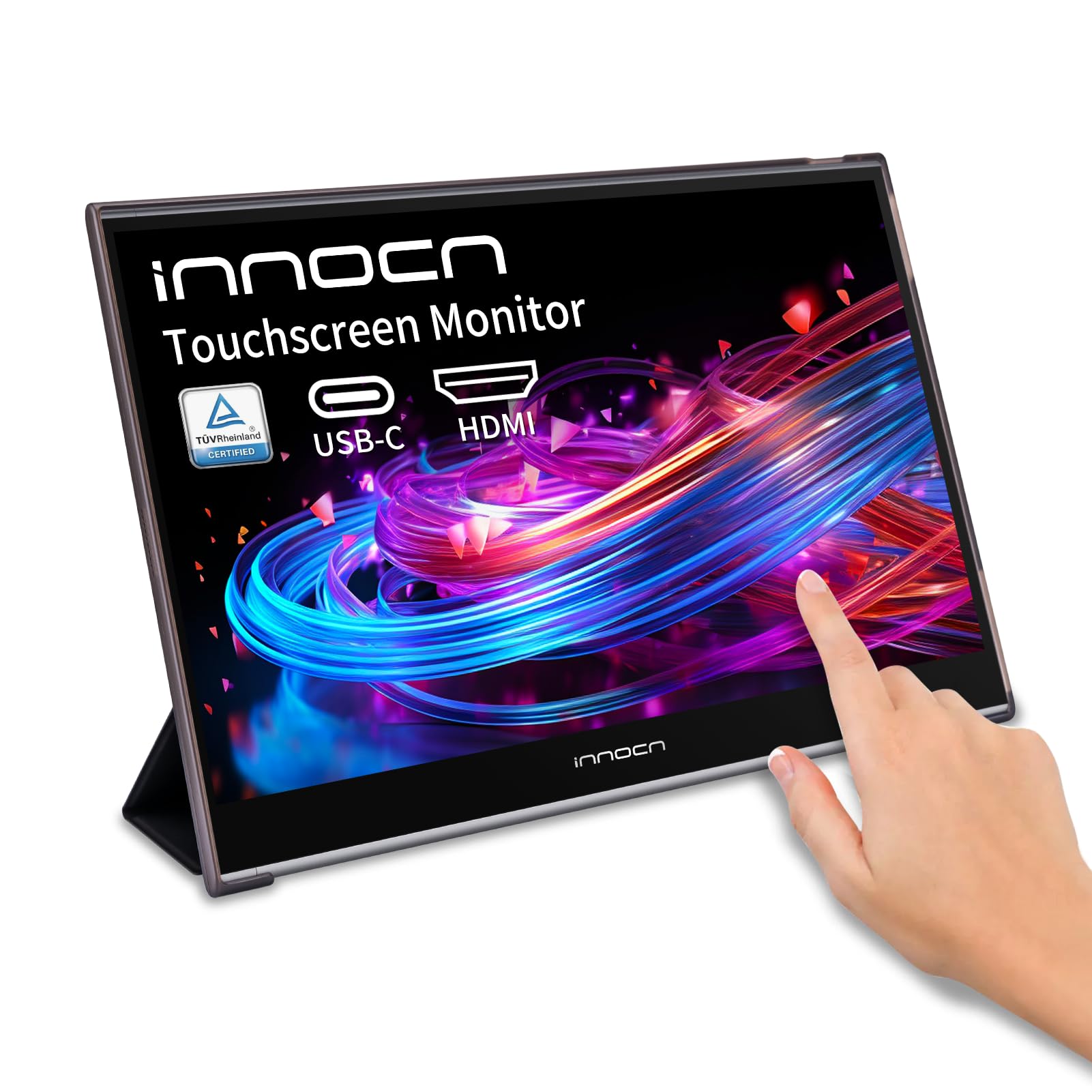 INNOCN 15.6 Inch Portable Touchscreen Monitor - FHD 1080P USB-C HDMI External Display for Laptop, MacBook, Windows, Android, Chrome, PS4, Switch - Perfect for Travel, Work & Gaming Second Screen