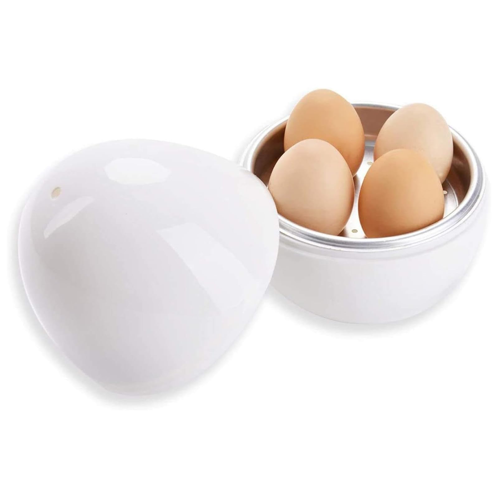 Microwave Egg Cooker - BPA-Free Plastic Egg Poacher for Soft, Medium, or Hard Boiled Eggs - Cooks Up to 4 Eggs in 8 Minutes - Perfect for Breakfast Meal Prep, Keto Diet & Quick Healthy Snacks