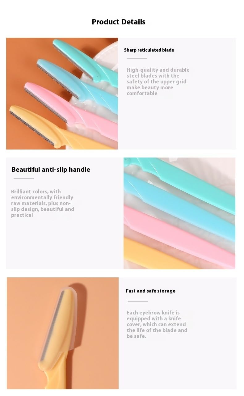 Professional Colorful Eyebrow Trimmer with Hard Hat - Waterproof & Painless Hair Removal for Women & Men - Perfect for Home, Travel, and Salon Use