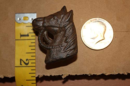 8 Rustic Cast Iron Horse Head Drawer Pulls - 2 Inch Tall Cabinet Handles (HW-74) - Perfect for Vintage Farmhouse Cabinets, Dressers & Furniture Hardware
