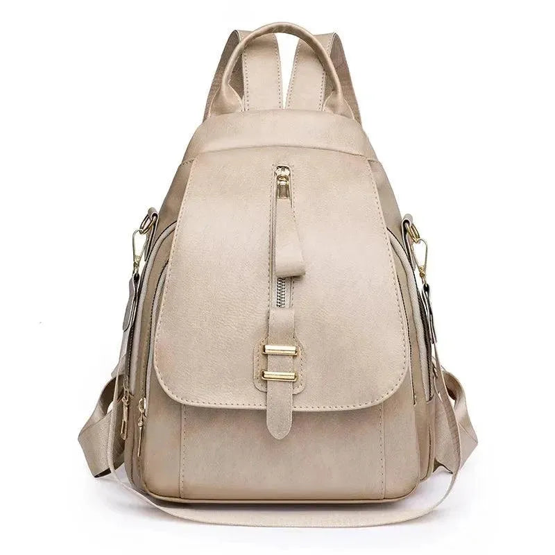 Waterproof Leather Women's Backpack - Stylish & Durable Travel Bag for Work, College & Outdoor Adventures