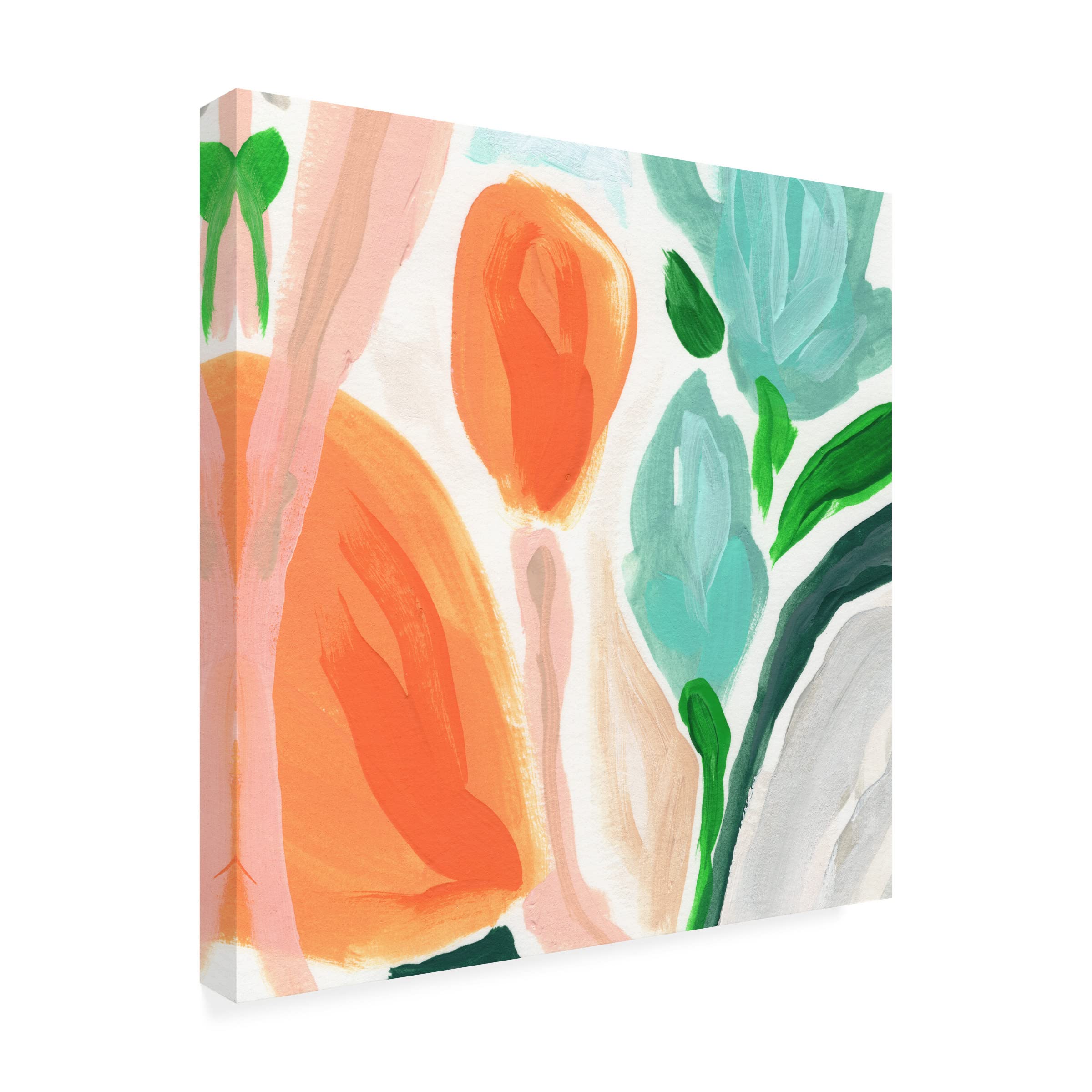 Primal Flora I Canvas Wall Art by June Erica Vess - Modern Botanical Painting for Living Room, Bedroom & Office Decor | Trademark Fine Art Collection