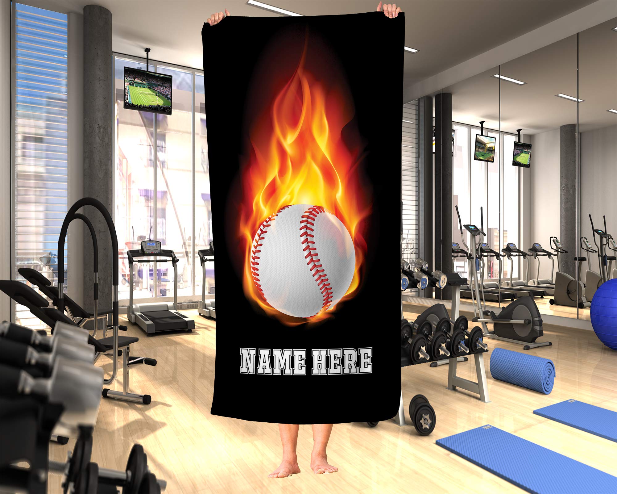 Custom Personalized Baseball Beach Towels for Kids - Soft & Absorbent Tee Ball Player Towels - Perfect for Baseball Gloves, Pitching, Hitting & Catching Equipment - Great for Beach, Pool, Sports Games & Outdoor Activities
