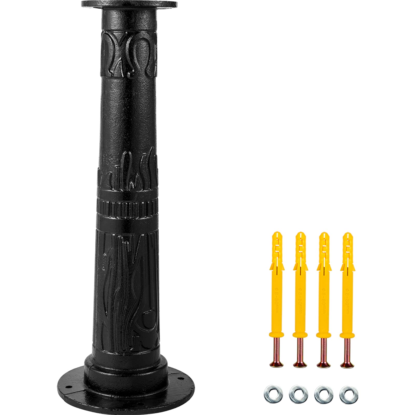 VEVOR Black Cast Iron Hand Pump Holder - Retro Style Manual Water Pump Base for Outdoor Garden, Pond, Patio & Yard Decor - Durable Vintage Water Pump Stand for Farmhouse, Cottage & Rustic Home Gardens
