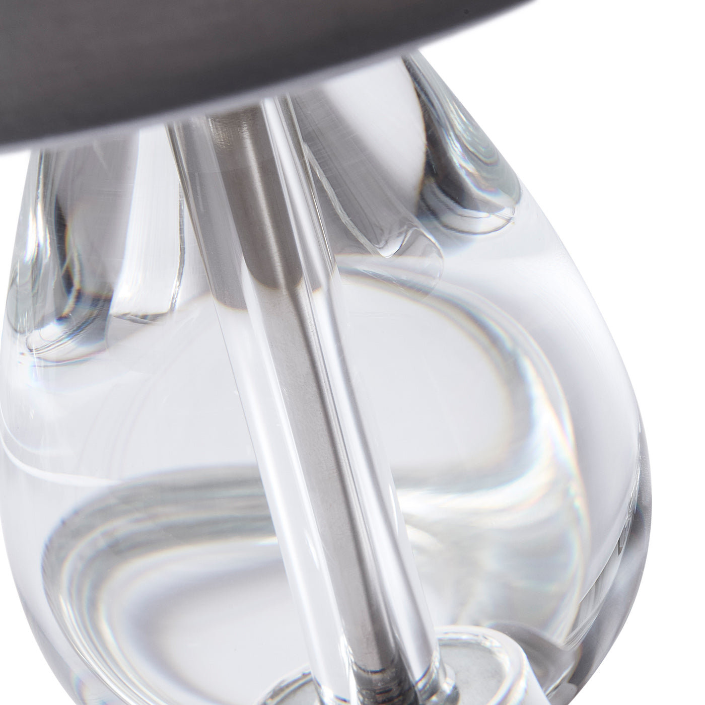 Claridge Tiny Teardrop Table Lamp - Modern Mini Desk Light for Bedroom, Living Room & Office - Warm White LED Nightstand Lamp with On/Off Switch - Perfect for Reading, Decor & Ambient Lighting