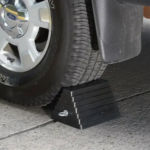 AME Heavy Duty Rubber Wheel Chocks for Vehicles - Non-Slip Parking Block for Trucks, Trailers, RVs & Boats - Perfect for Parking, Storage & Towing Safety
