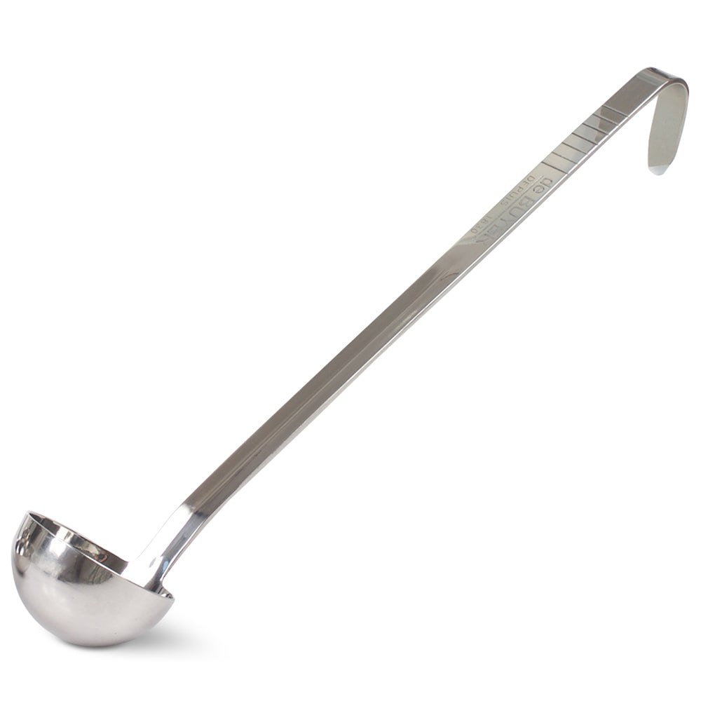 Premium One Piece Stainless Steel Ladle - 18/8 Food Grade Kitchen Spoon for Cooking, Serving Soup & Pasta - Ideal for Home Chefs & Restaurant Use
